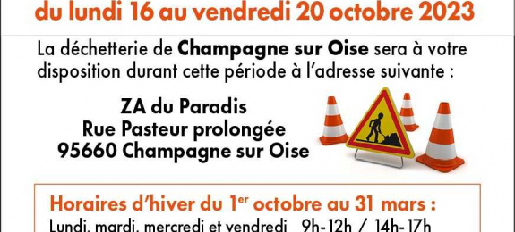 Fermeture déchetterie de Viarmes