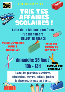 Trie tes affaires scolaires