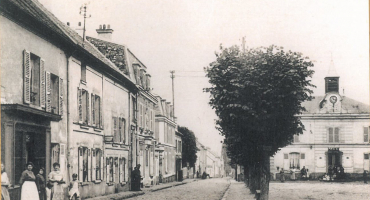 Belloy carte postale, mairie et rue Faubert